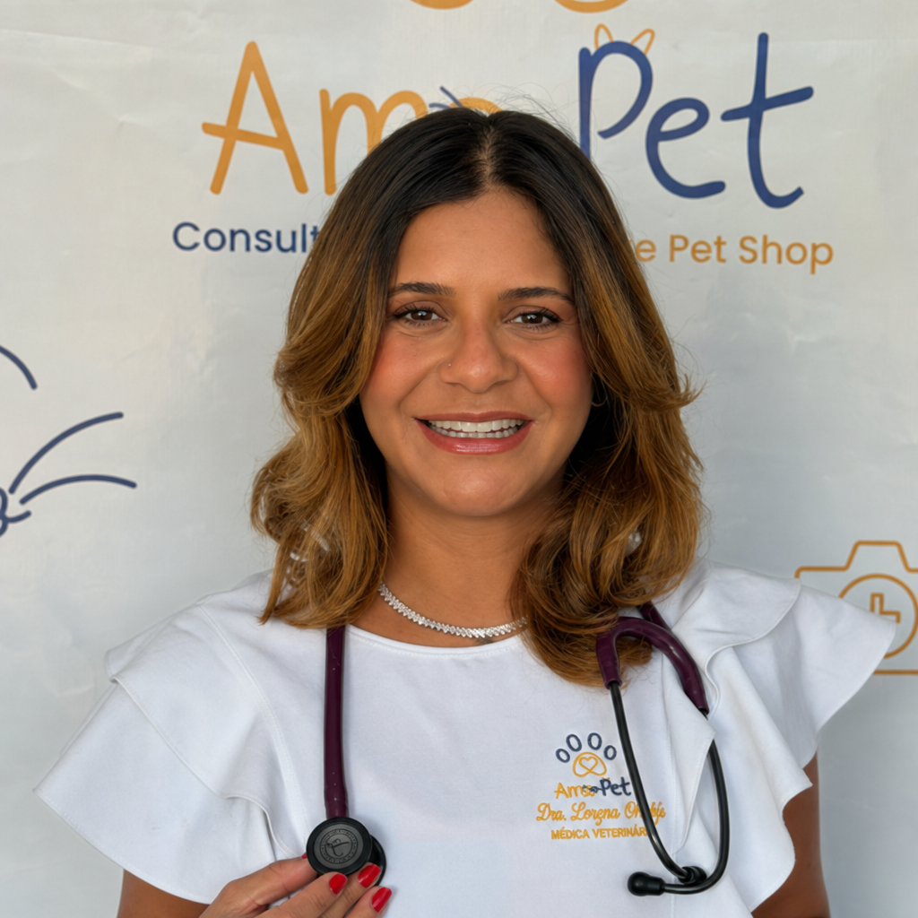 Dra. Laryssa Araujo Silva — Médica Veterinária CRMV-PI 1944, fundadora da Amo Pet Parnaíba/PI
